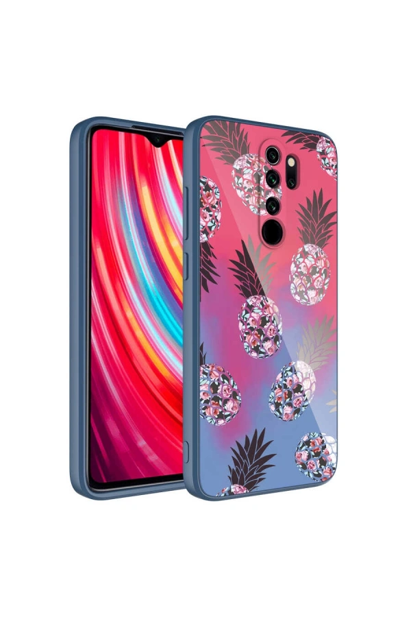 Xiaomi Redmi Note 8 Pro Kılıf Kamera Korumalı Desenli Sert Silikon Zore Epoksi Kapak