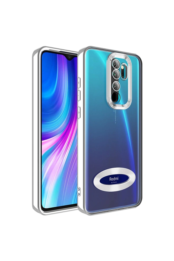 Xiaomi Redmi Note 8 Pro Kılıf Kamera Korumalı Logo Gösteren Zore Omega Kapak