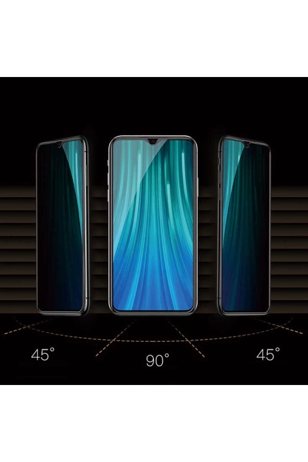 Xiaomi Redmi Note 8 Zore New 5D Privacy Temperli Ekran Koruyucu