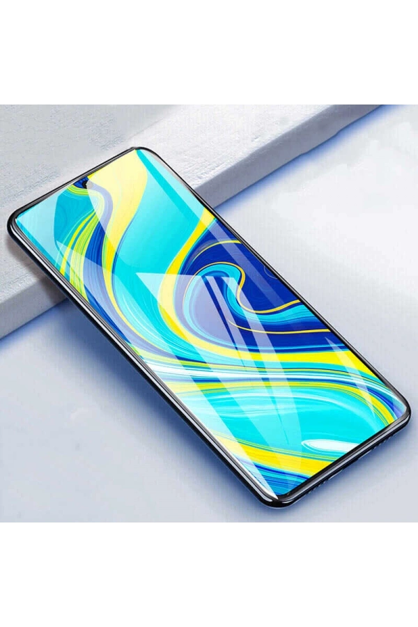Xiaomi Redmi Note 9 Pro Zore Kenarları Kırılmaya Dayanıklı Cam Ekran Koruyucu