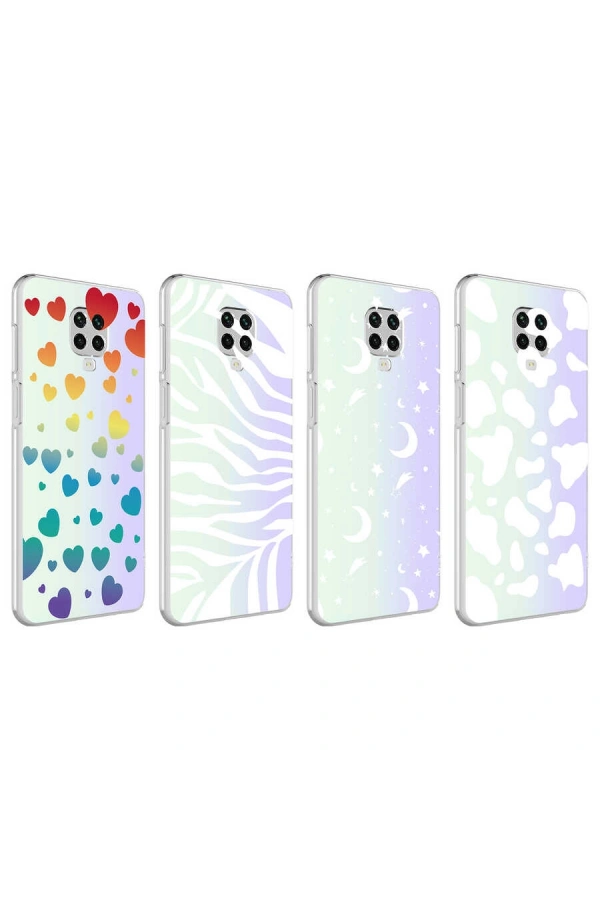 Xiaomi Redmi Note 9S Kılıf Zore M-Blue Desenli Kapak