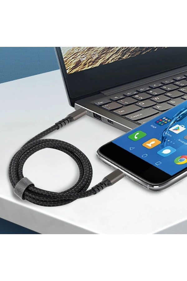 Zore 2.Jenerasyon Type-C to Type-C USB3.2 PD Data Kablosu 100W 20Gbps 4K@60Hz 0.2 Metre