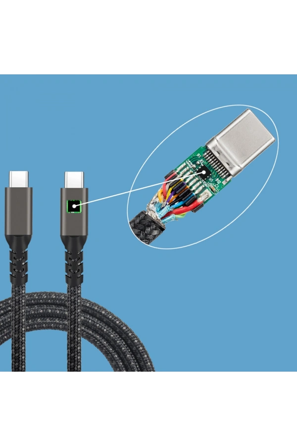 Zore 2.Jenerasyon Type-C to Type-C USB3.2 PD Data Kablosu 100W 20Gbps 4K@60Hz 1 Metre