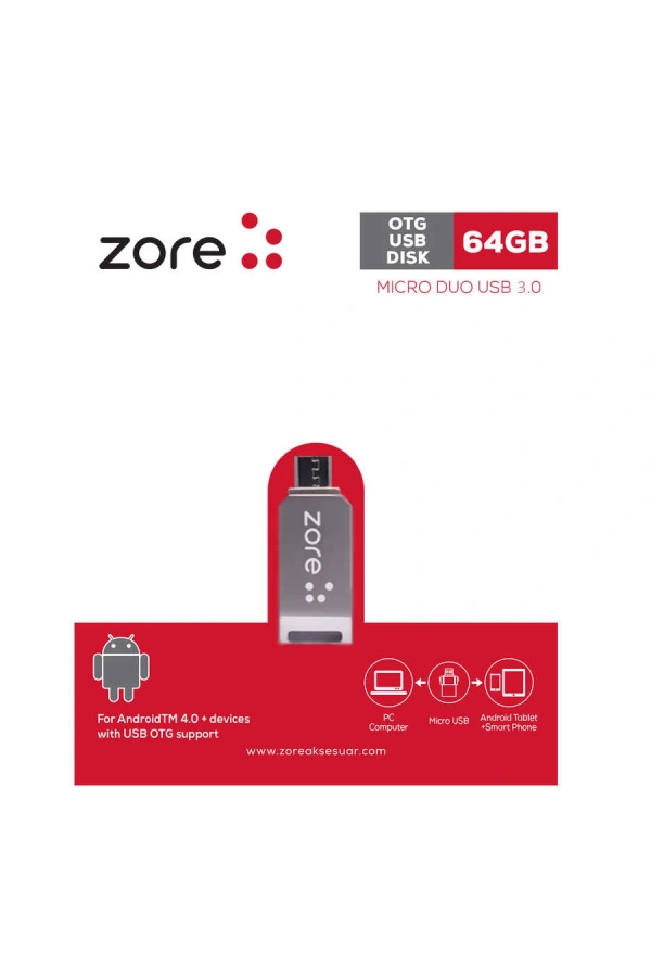 Zore 3.0 Micro Metal OTG 64 GB