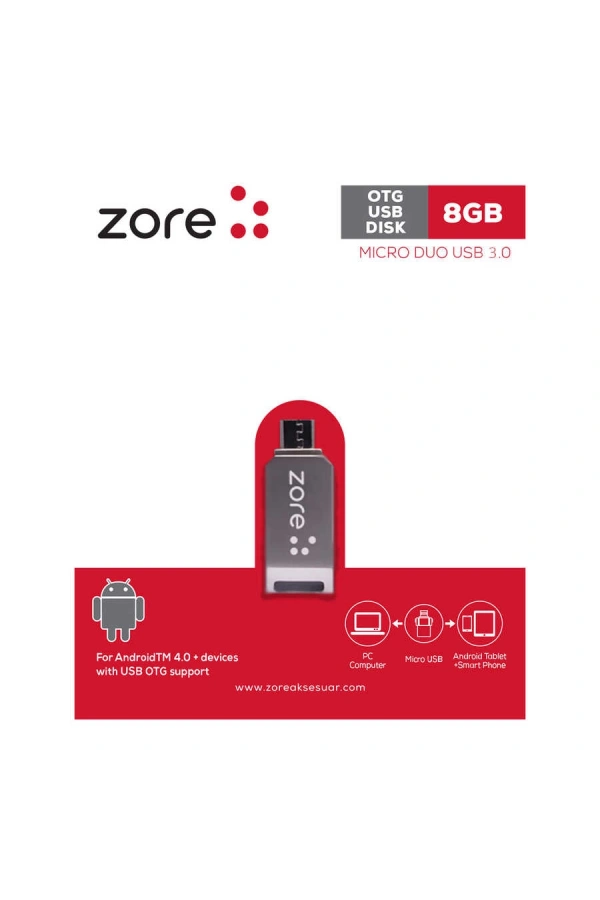 Zore 3.0 Micro Metal OTG 8 GB
