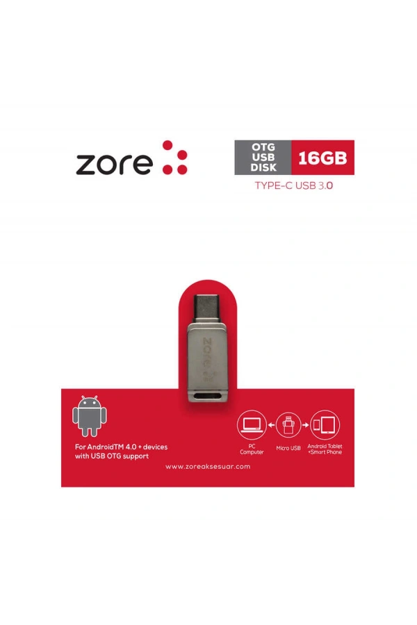 Zore 3.0 Type-C Metal OTG 16 GB