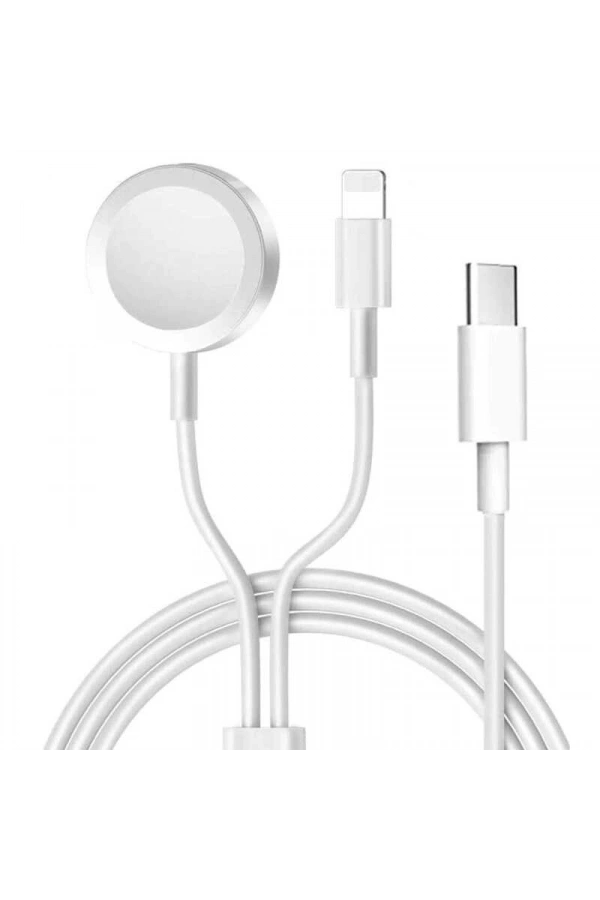 Zore Akıllı Saat Wireless To Lightning Type-C Şarj Kablosu 1.2M