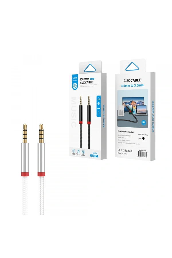 Zore AU-707 Örgü Tasarımlı Aux Audio Kablo 3.5mm 1m