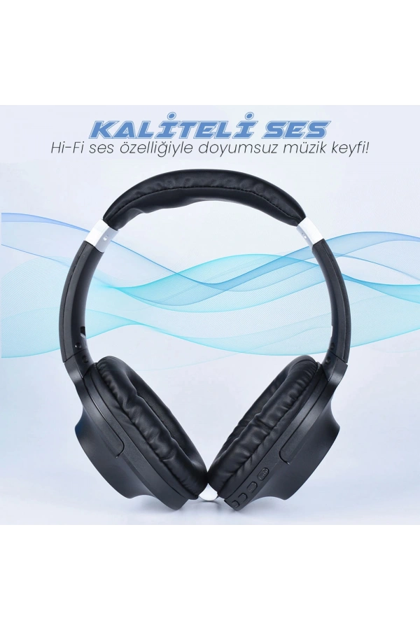 Zore BT850 Ayarlanabilir ve Katlanabilir 90 Derece Dönebilen Kulak Üstü Bluetooth Kulaklık
