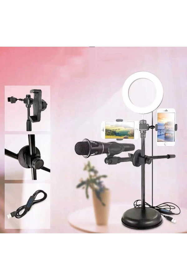 Zore Dual Big Light Işıklı Telefon Tutucu 16 cm Ring Light