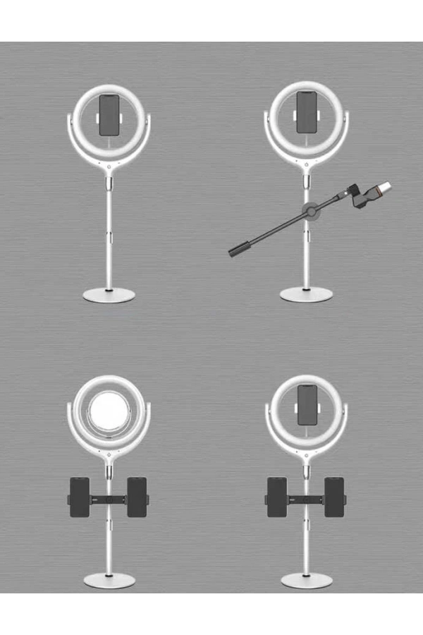 Zore F-537 30 Cm Işıklı Telefon Tutucu Ring Light