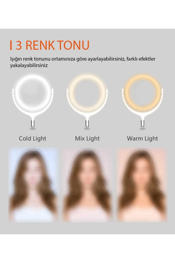 Zore F-539A Işıklı Telefon Tutucu Ring Light