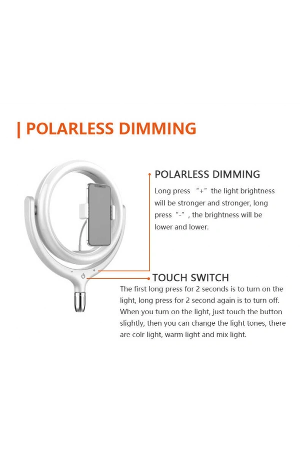 Zore F-539A Işıklı Telefon Tutucu Ring Light