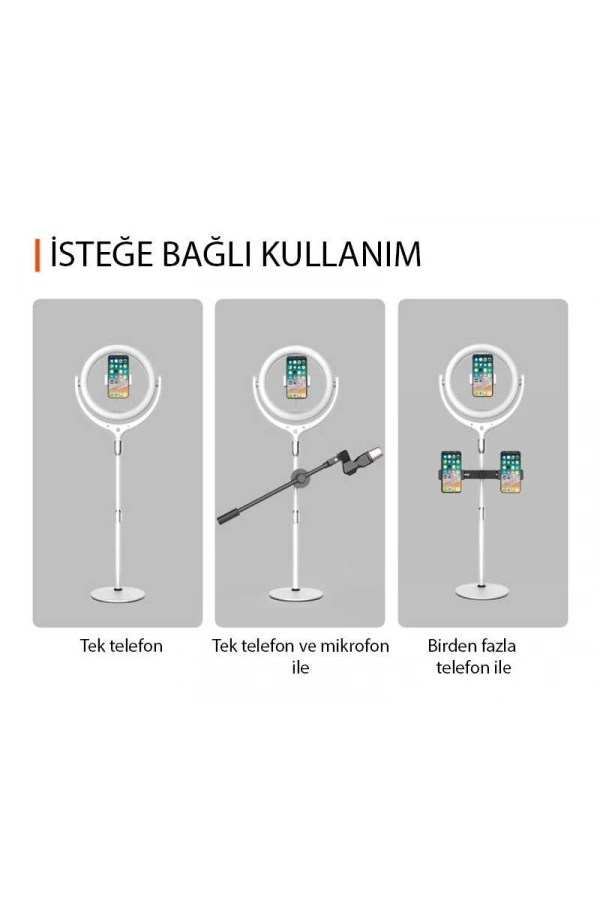 Zore F-539A Işıklı Telefon Tutucu Ring Light