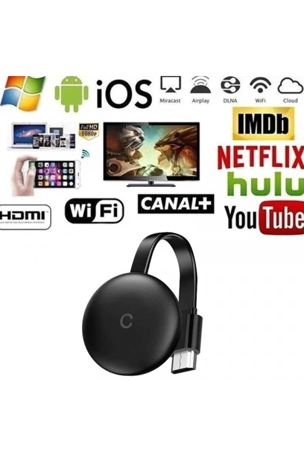 Zore G12 Chromecast Kablosuz HDMI Ses ve Görüntü Aktarıcı