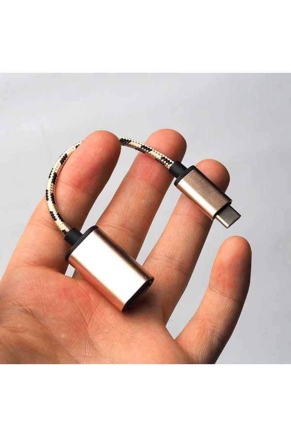 Zore Kablolu Metal Type-C Otg