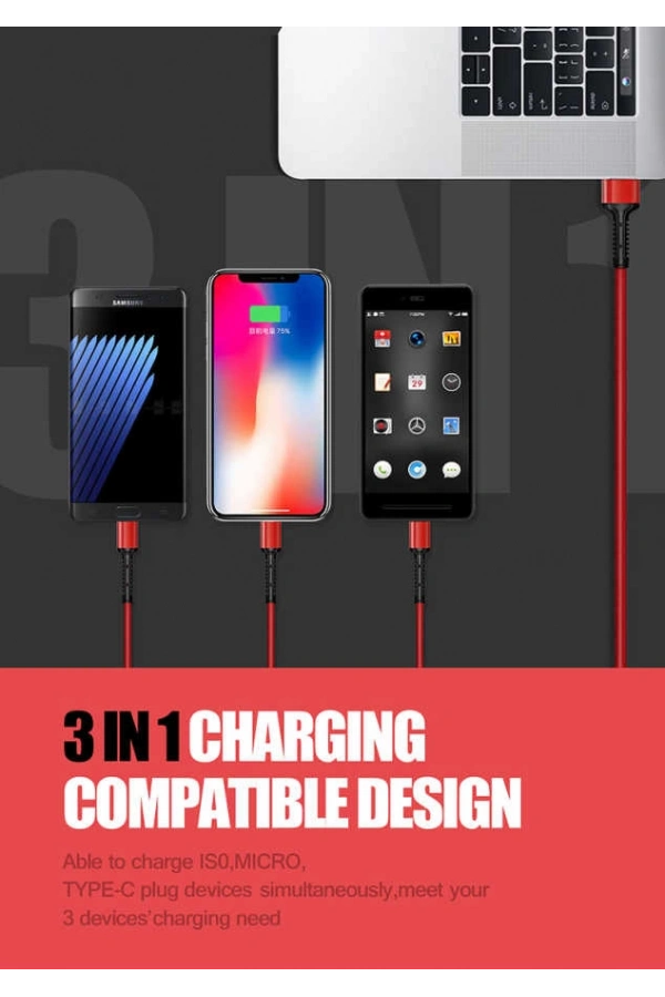 Zore LC93 3 in 1 Usb Kablo