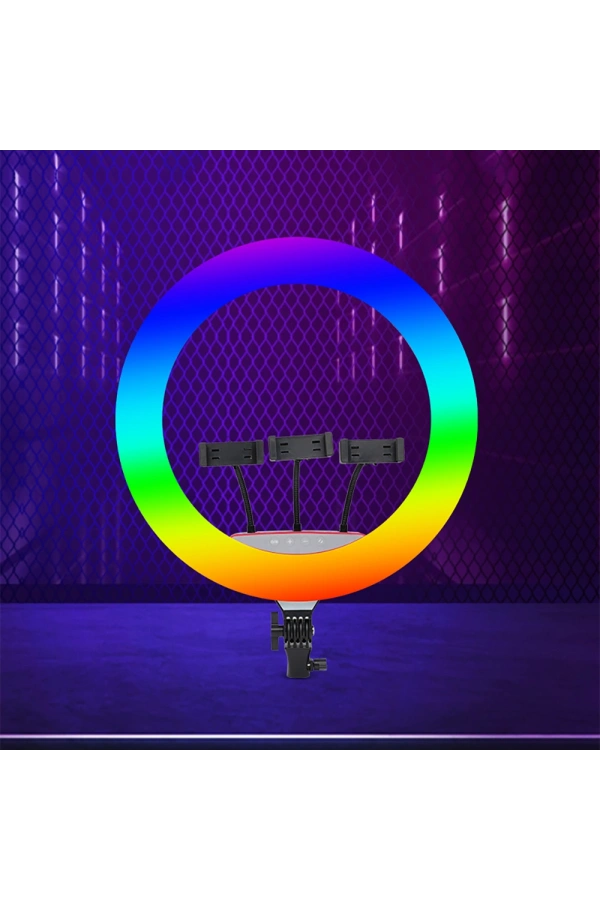 Zore LJJ18 RGB Light 45cm Işıklı Telefon Tutucu Ring Light