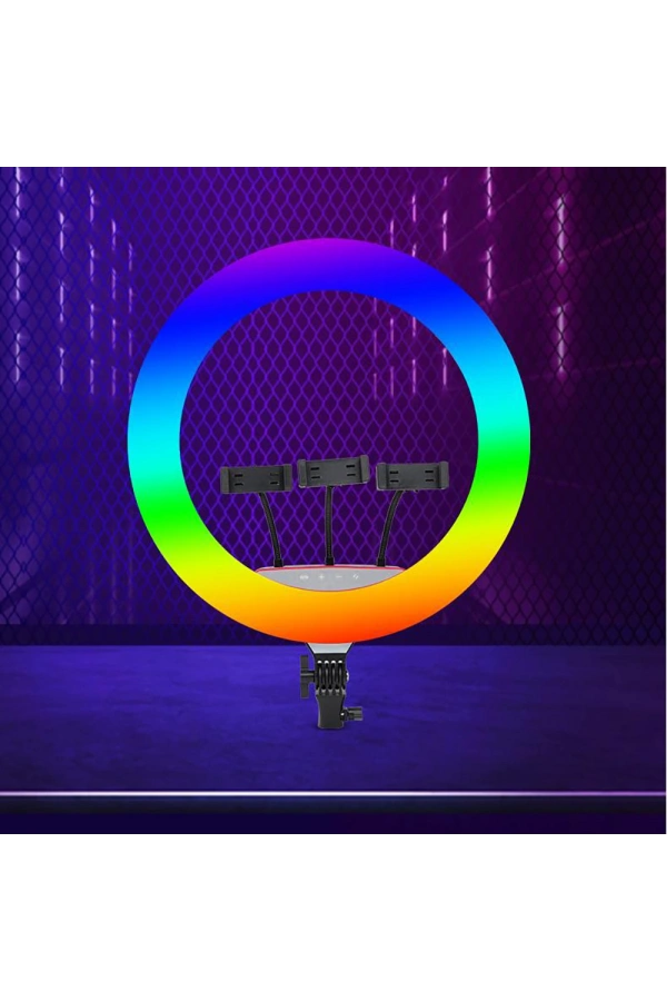 Zore LJJ22 RGB Light 56cm Işıklı Telefon Tutucu Ring Light