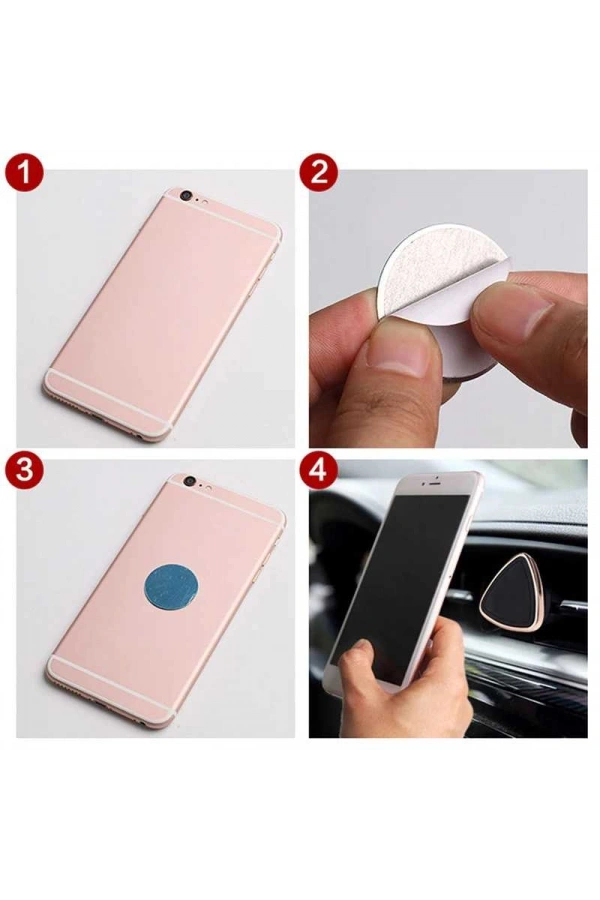 Zore Magnetic Air Vent Araç Telefon Tutucu Turuncu Vakumlu