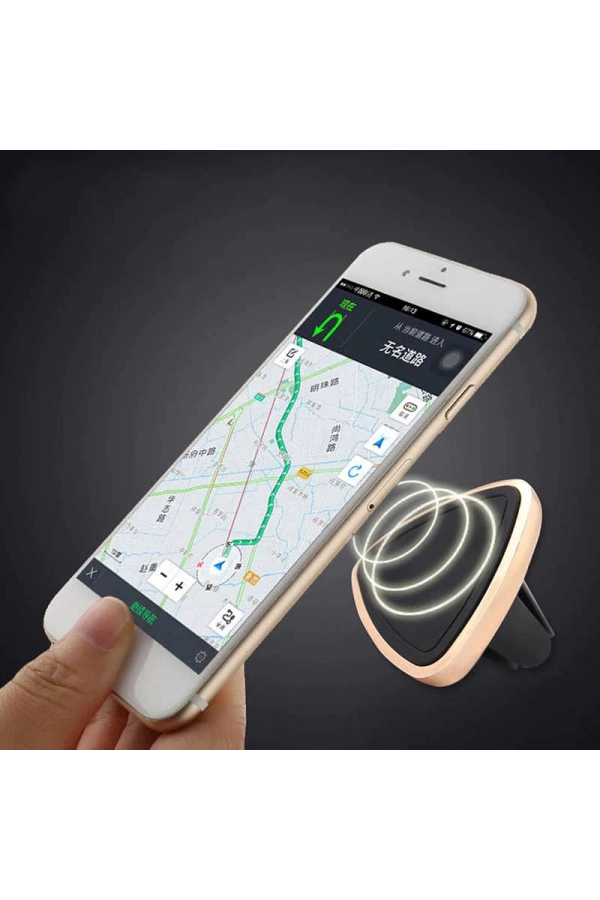 Zore Magnetic Air Vent Araç Telefon Tutucu Turuncu Vakumlu