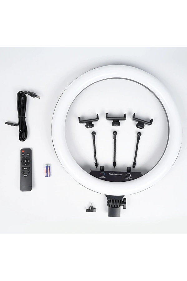 Zore MJ-18 Uzaktan Kumandalı 45cm Işıklı Telefon Tutucu Ring Light