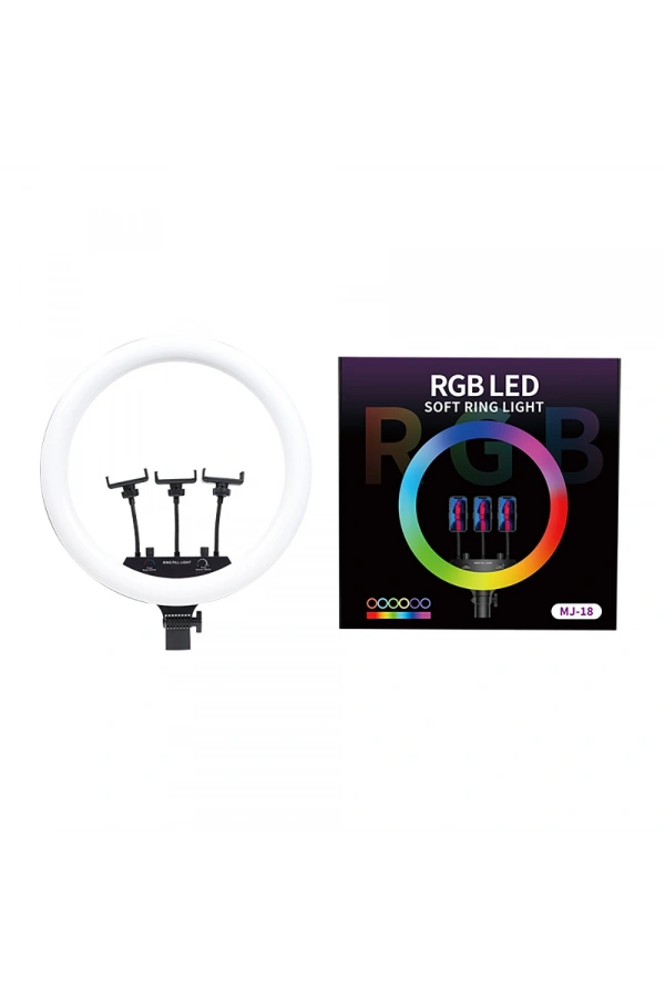 Zore MJ-18 Uzaktan Kumandalı 45cm Işıklı Telefon Tutucu Ring Light