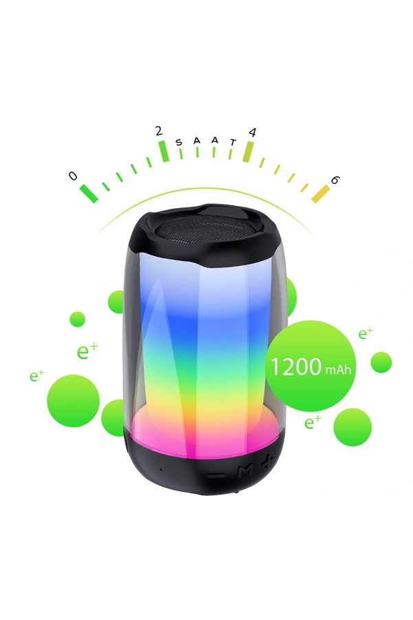 Zore NBY8893A Ayarlanabilir RGB Işıklı Bluetooth Hoparlör Speaker