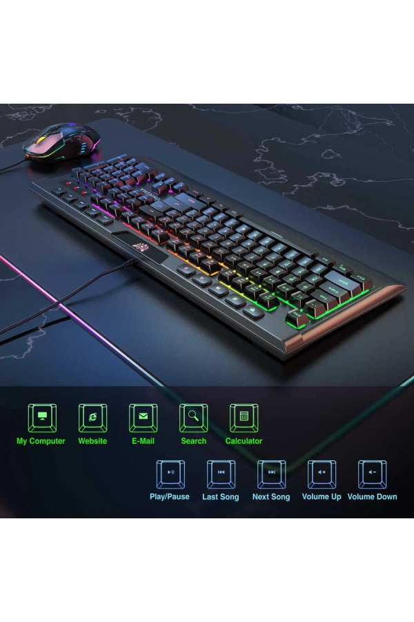 Zore Onikuma G21 RGB Oyuncu Klavye Mouse Seti