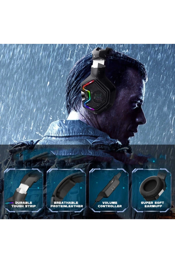 Zore Onikuma K10 Pro RGB Oyuncu Kulaklığı 3.5mm