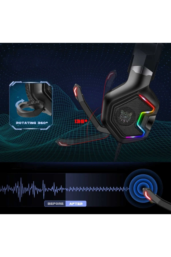 Zore Onikuma K10 Pro RGB Oyuncu Kulaklığı 3.5mm