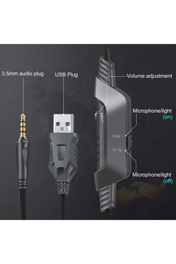 Zore Onikuma K6 RGB Oyuncu Kulaklığı 3.5mm