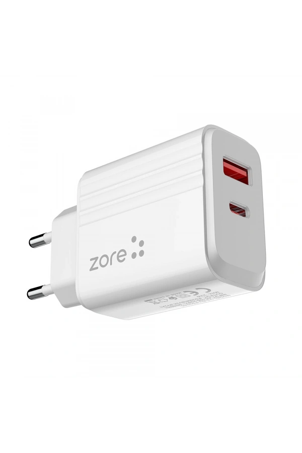 Zore Play Serisi PL05 Lightning 2in1 Seyahat Şarj Aleti 20W
