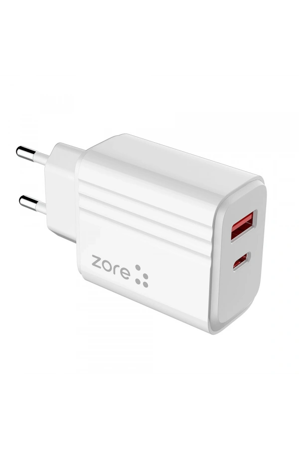 Zore Play Serisi PL08 Type-C to Lightning 2in1 PD Seyahat Şarj Aleti 20W