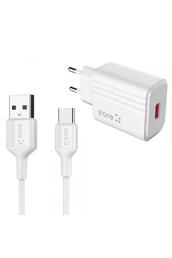 Zore Play Serisi PL1 Type-C 2in1 Seyahat Şarj Aleti 12W