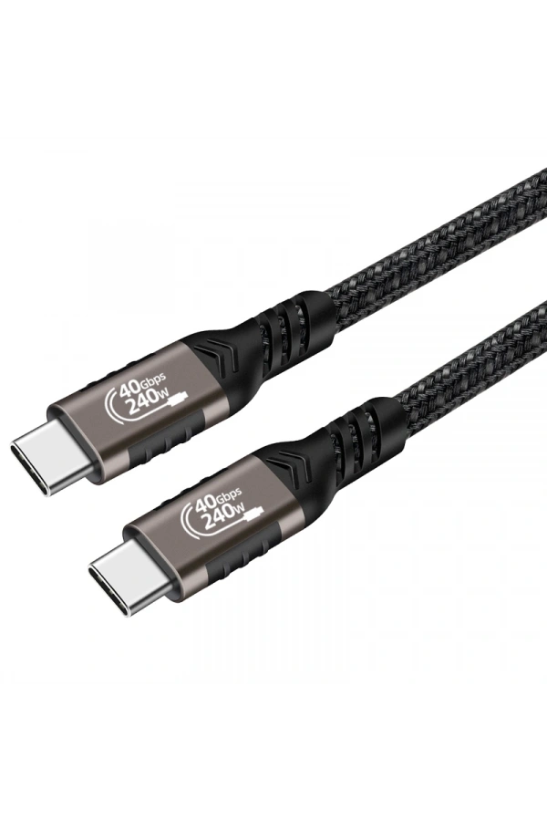 Zore QG01 Type-C to Type-C USB4 PD Data Kablosu 240W 40Gbps 8K@60Hz 0.2 Metre