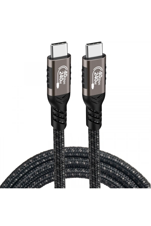 Zore QG01 Type-C to Type-C USB4 PD Data Kablosu 240W 40Gbps 8K@60Hz 0.2 Metre