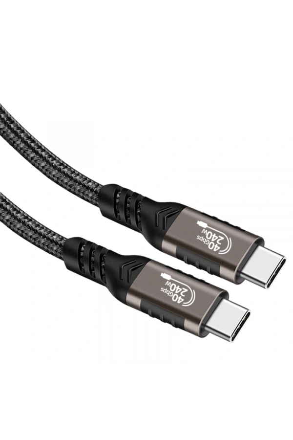 Zore QG01 Type-C to Type-C USB4 PD Data Kablosu 240W 40Gbps 8K@60Hz 0.2 Metre