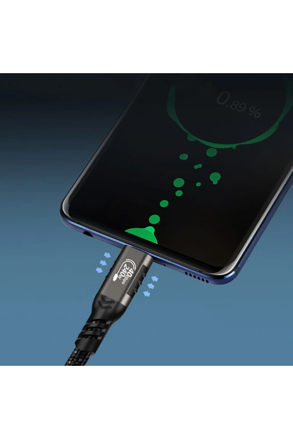 Zore QG01 Type-C to Type-C USB4 PD Data Kablosu 240W 40Gbps 8K@60Hz 1 Metre