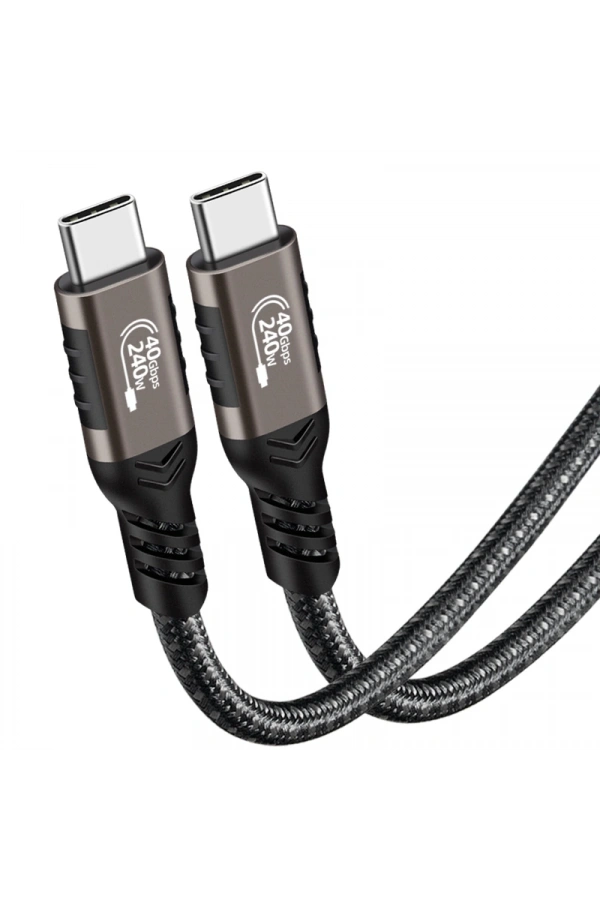 Zore QG01 Type-C to Type-C USB4 PD Data Kablosu 240W 40Gbps 8K@60Hz 1.2 Metre