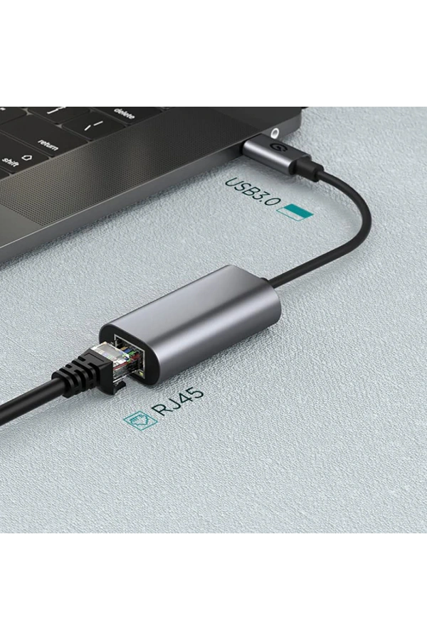 Zore QG03 USB-A to RJ45 USB3.0 Ethernet Dönüştürücü Kablo 1000Mbps 22cm