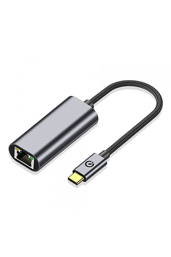 Zore QG04 Type-C to RJ45 Ethernet Dönüştürücü Kablo 1024Mbps 22cm