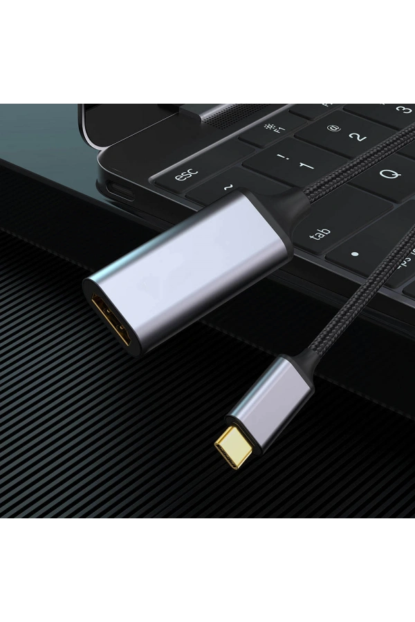 Zore QG05 8K 60 Hz Görüntü Kalitesi Type-C to HDMI Dönüştürücü 15cm
