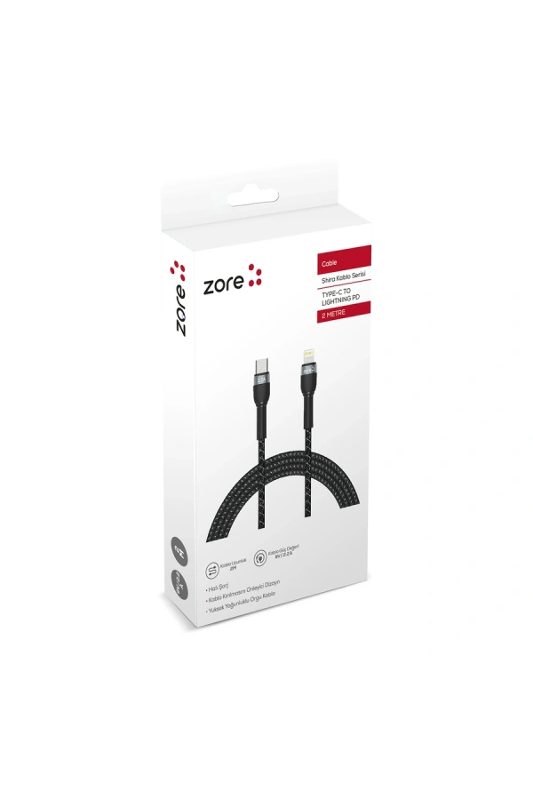 Zore Shira Serisi Type-C to Lightning PD Kablo 2m