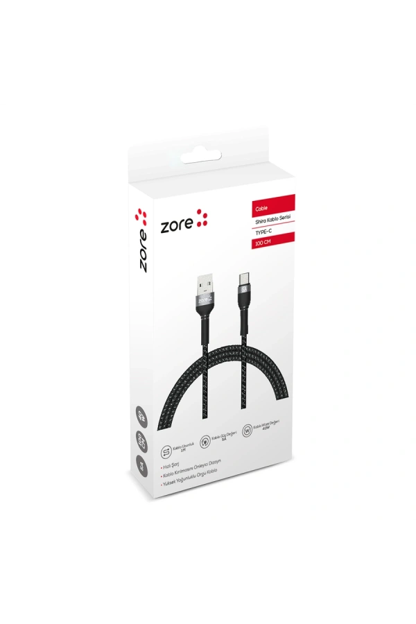 Zore Shira Serisi Type-C USB Kablo 1m