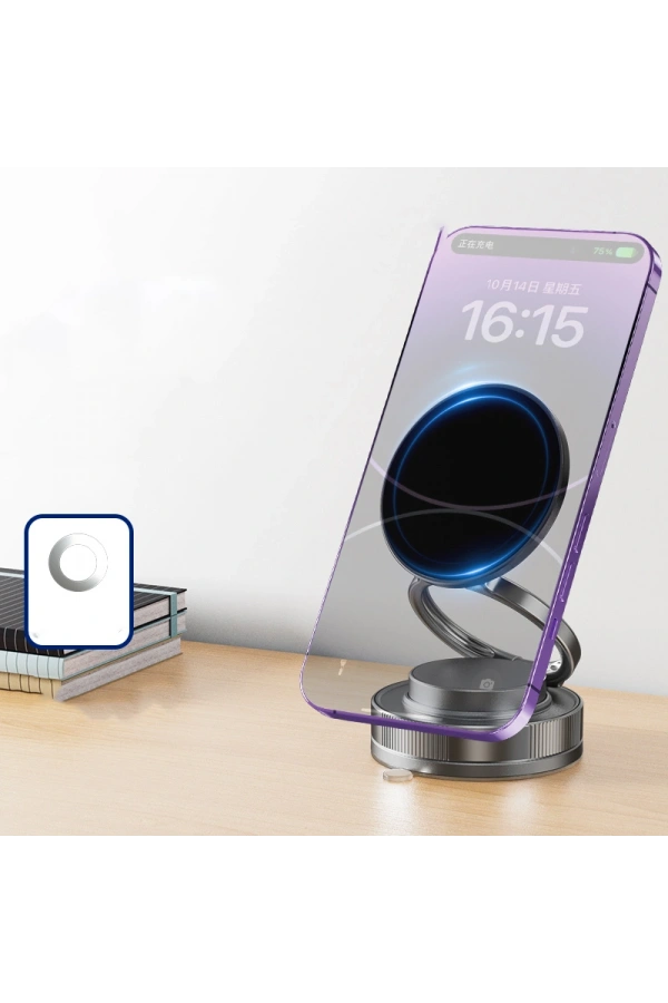 Zore T28 Vakum Özellikli 360 Derece Dönebilen Magnetik Telefon Tutucu