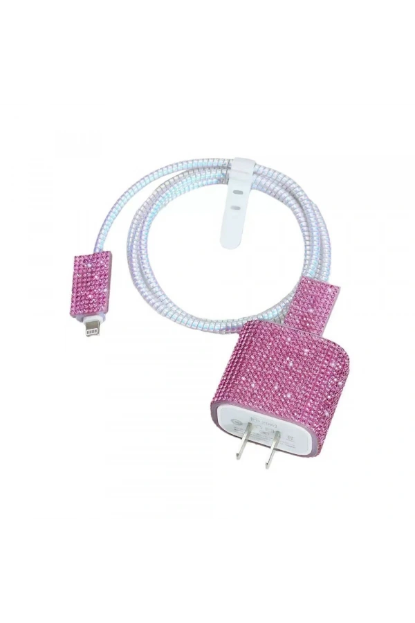 Zore Taşlı Şarj Aleti Koruyucu 4in1 Set