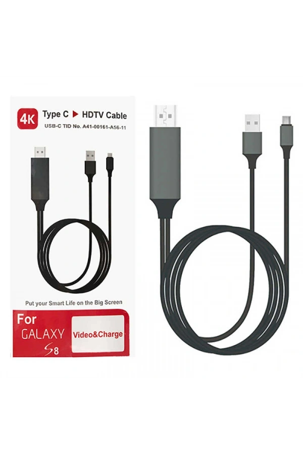 Zore Type-C HDMI Kablo Kırmızı Kutulu