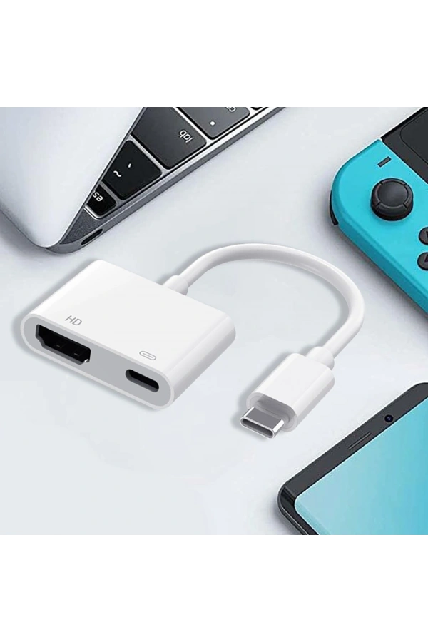 Zore Type-C to Type-C PD100W + HDMI 4K@30Hz 2in1 Adaptör