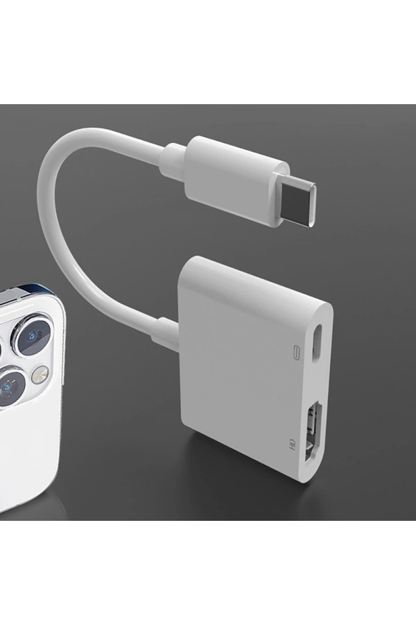 Zore Type-C to Type-C PD100W + HDMI 4K@30Hz 2in1 Adaptör